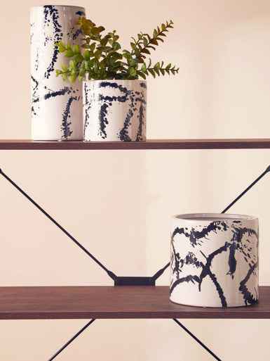 Sorrell Large Black And White Ceramic Vase