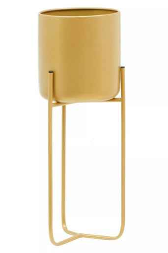 Avento Large Gold Finish Floor Planter