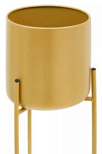 Avento Large Gold Finish Floor Planter