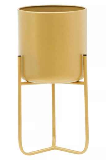 Avento Small Gold Finish Floor Planter