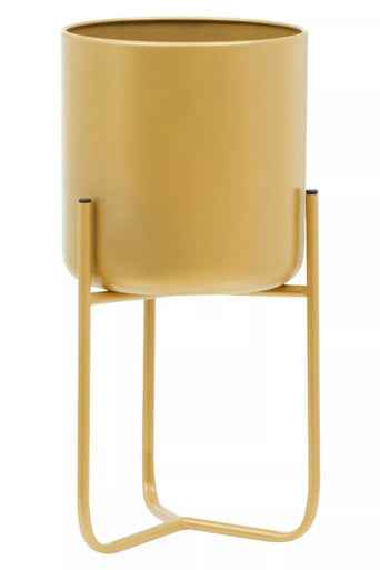 Avento Small Gold Finish Floor Planter