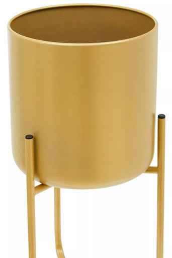 Avento Small Gold Finish Floor Planter