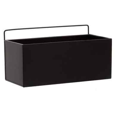 Asher Small Black Wall Plant Box