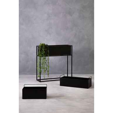 Asher Small Black Wall Plant Box