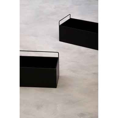 Asher Small Black Wall Plant Box