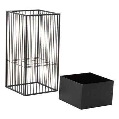 Alden Black Floor Standing Planter