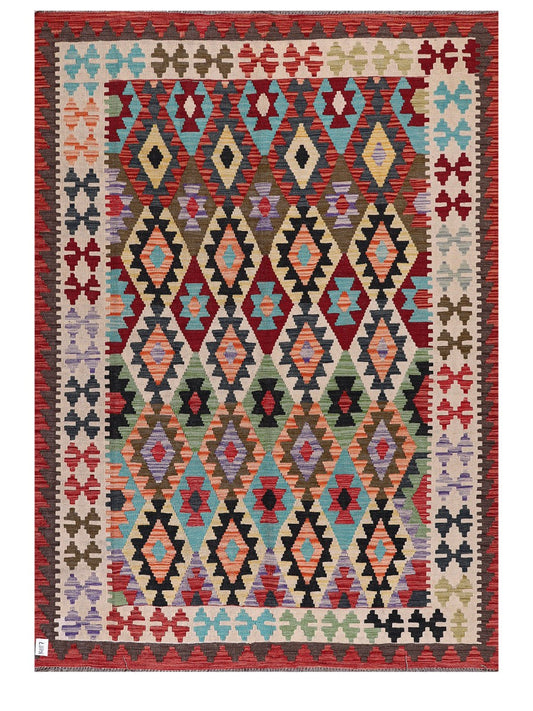 Maimana Afghanistan Kilim Rug - 246 x177 cm