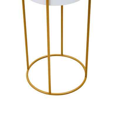 Trosa Large White And Gold Floor Standing Planter
