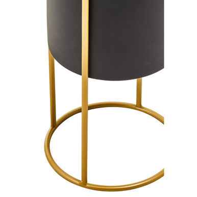 Trosa Small Black And Gold Floor Standing Planter