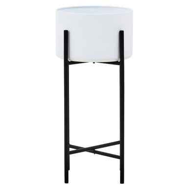 Trosa Large White And Black Floor Standing Planter