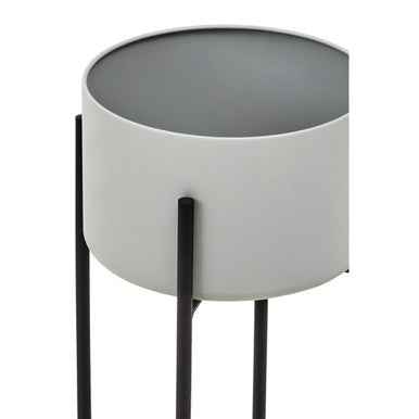 Trosa Large Grey And Black Floor Standing Planter