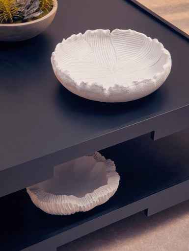 Broc White Flat Bowl