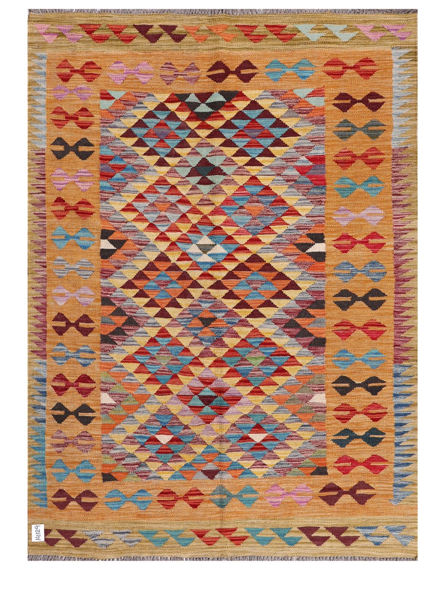 Maimana Afghanistan Kilim Rug - 199 x145 cm