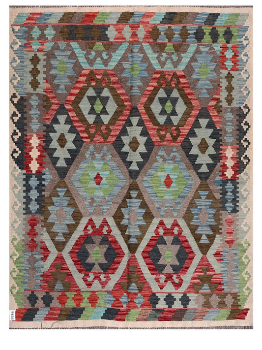 Maimana Afghanistan Kilim Rug - 198 x155 cm