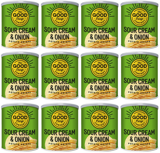 12 x The Good Crisp Company Sour Cream & Onion - 45g