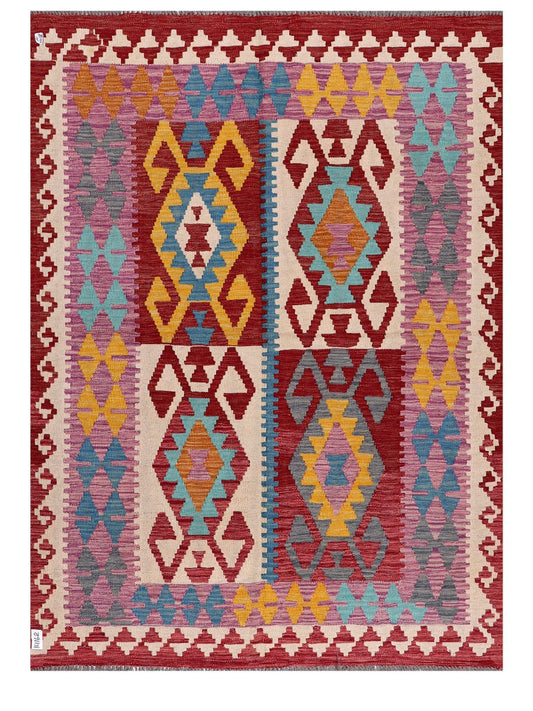 Maimana Afghanistan Kilim Rug - 209 x154 cm