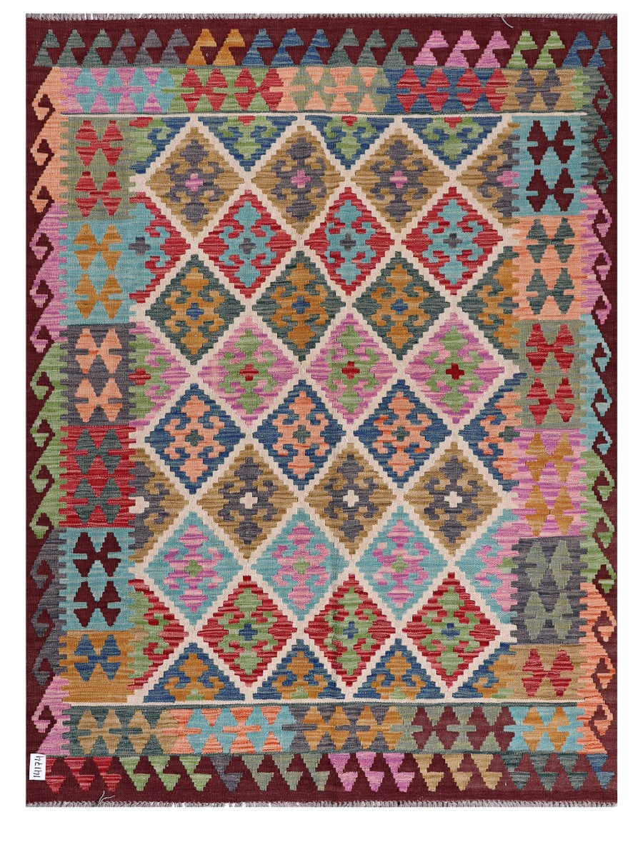 Maimana Afghanistan Kilim Rug - 199 x152 cm