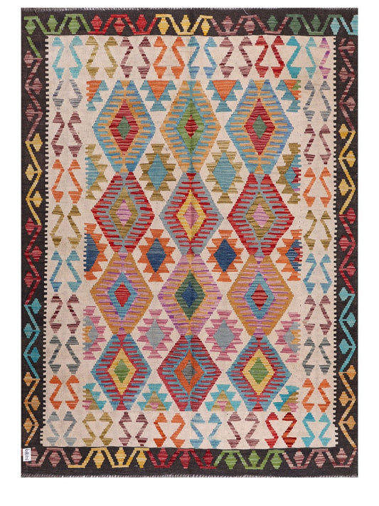 Maimana Afghanistan Kilim Rug - 208 x153 cm