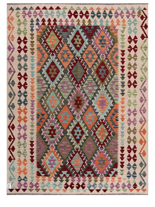 Maimana Afghanistan Kilim Rug - 209 x159 cm