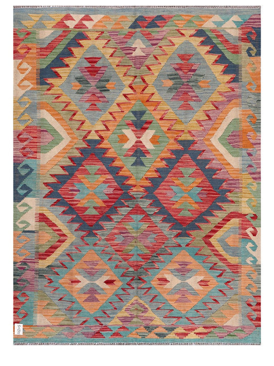 Maimana Afghanistan Kilim Rug - 196 x147 cm