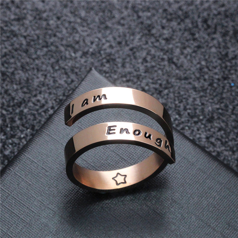 Double opening titanium steel ring