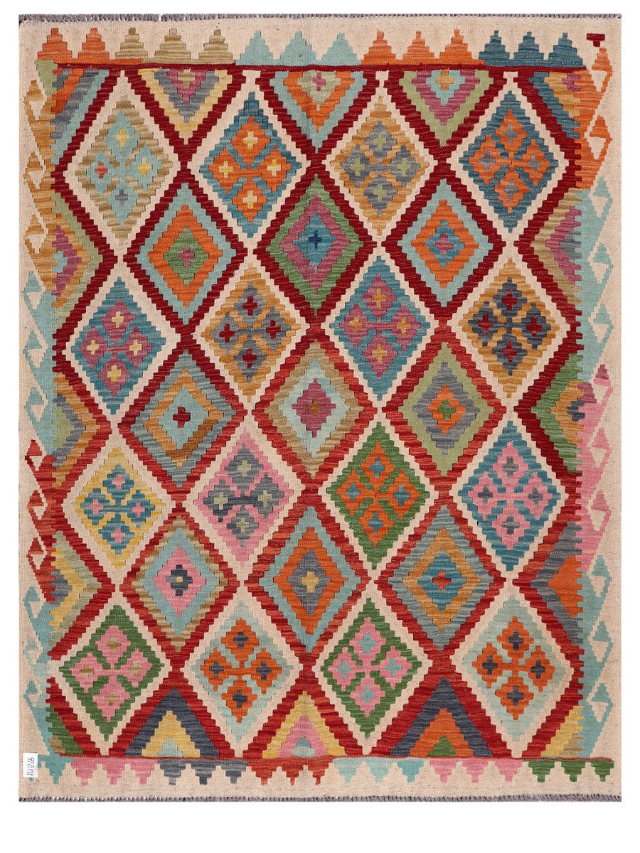 Maimana Afghanistan Kilim Rug - 198 x156 cm