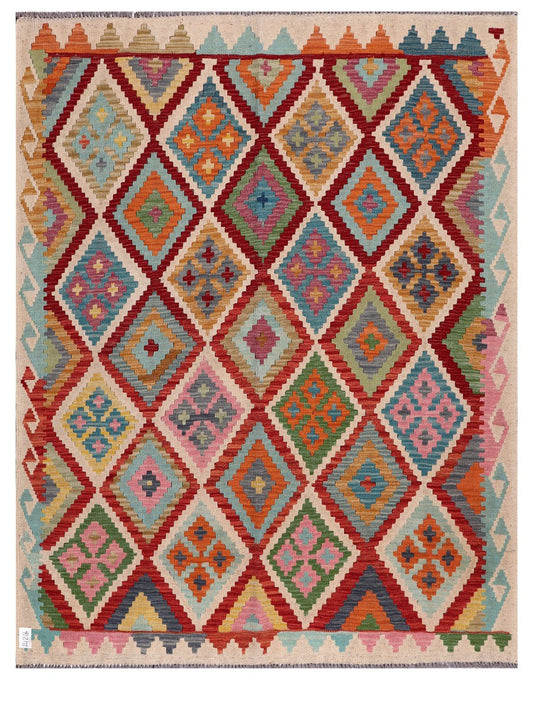 Maimana Afghanistan Kilim Rug - 198 x156 cm