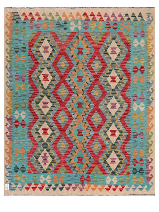 Maimana Afghanistan Kilim Rug - 196 x161 cm