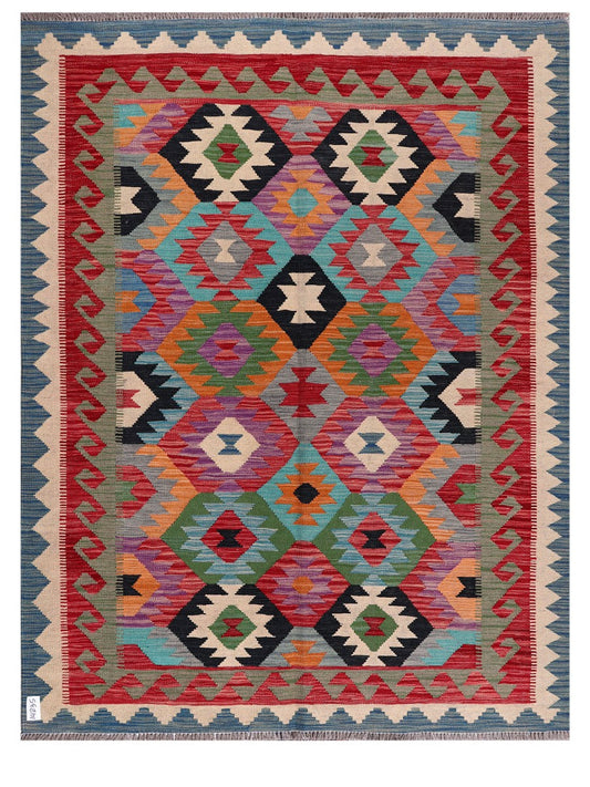 Maimana Afghanistan Kilim Rug - 194 x151 cm