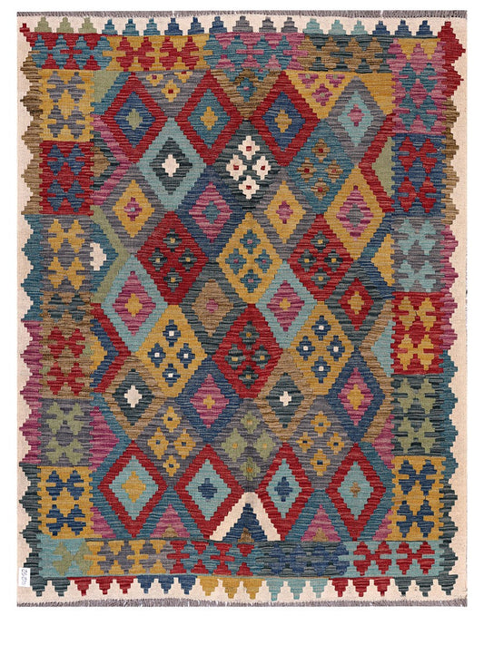Maimana Afghanistan Kilim Rug - 199 x154 cm