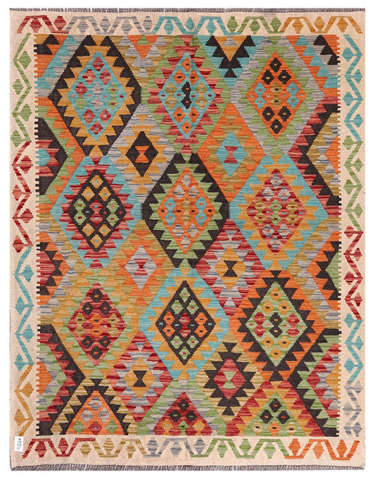 Maimana Afghanistan Kilim Rug - 195 x154 cm