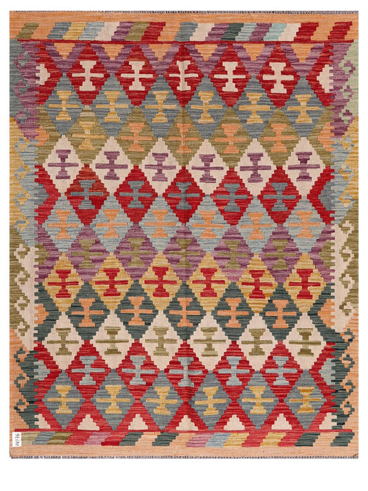 Maimana Afghanistan Kilim Rug - 194 x156 cm