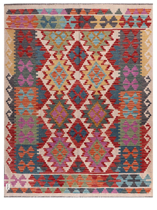 Maimana Afghanistan Kilim Rug - 195 x154 cm