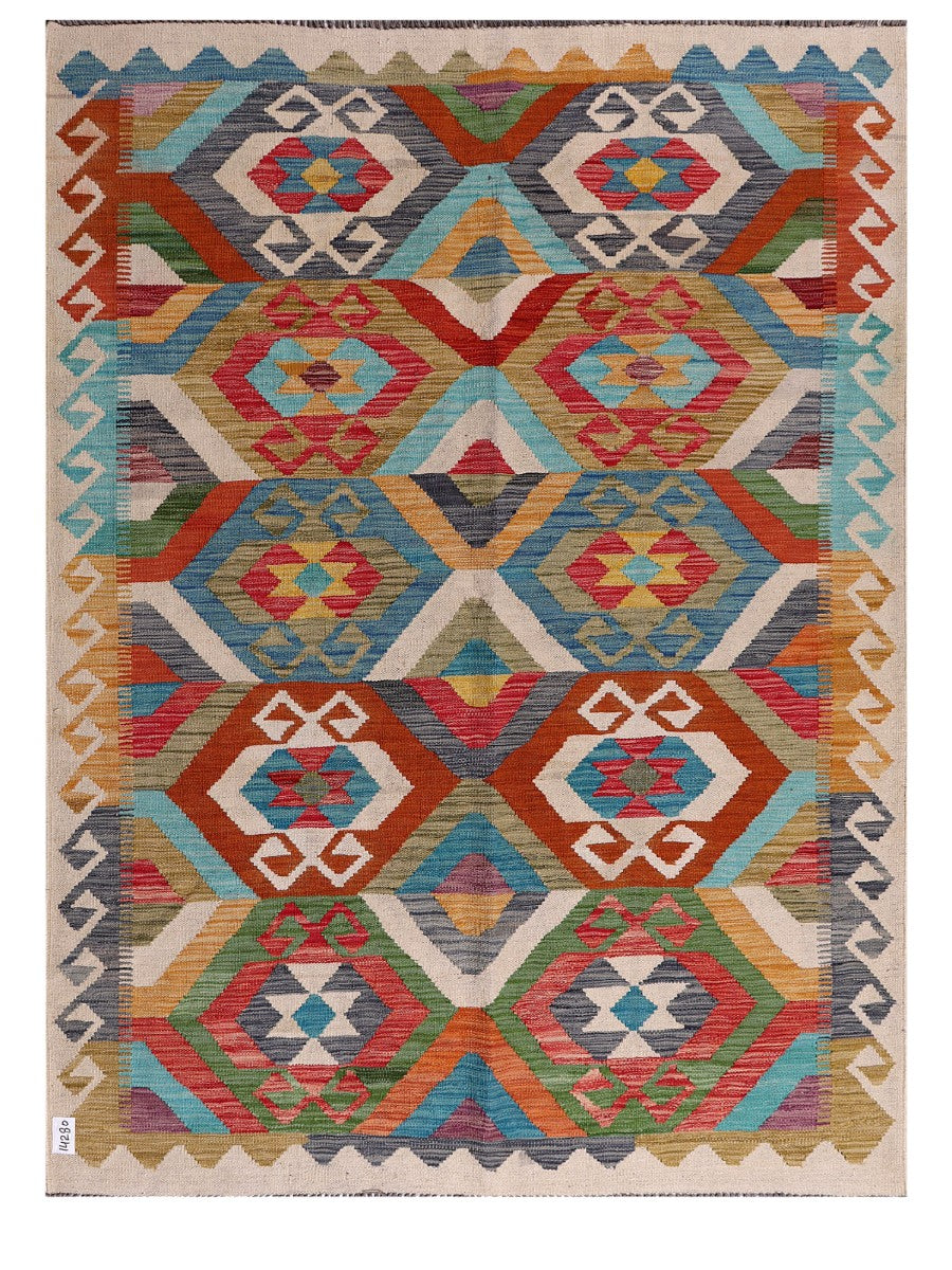 Maimana Afghanistan Kilim Rug - 204 x153 cm
