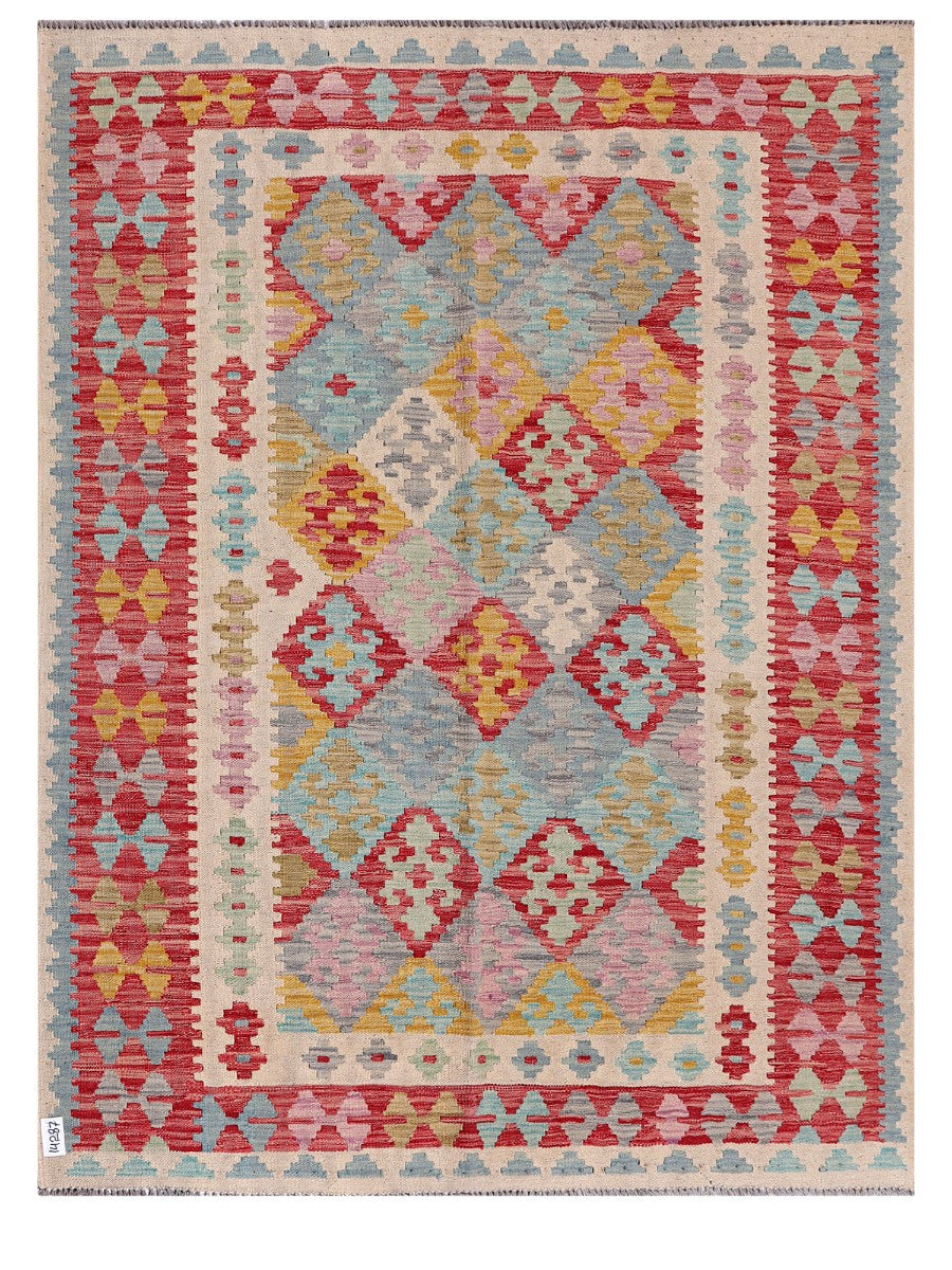 Maimana Afghanistan Kilim Rug - 204 x156 cm