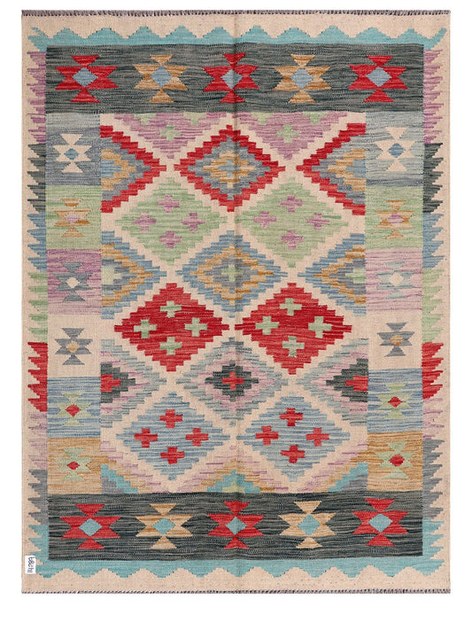 Maimana Afghanistan Kilim Rug - 198 x151 cm