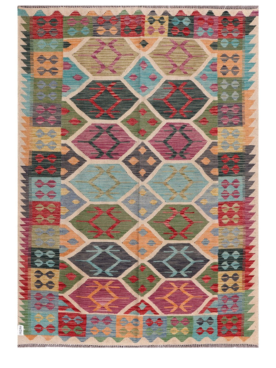 Maimana Afghanistan Kilim Rug - 205 x148 cm