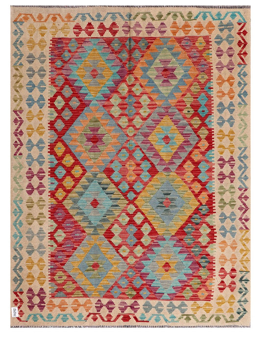 Maimana Afghanistan Kilim Rug - 204 x156 cm