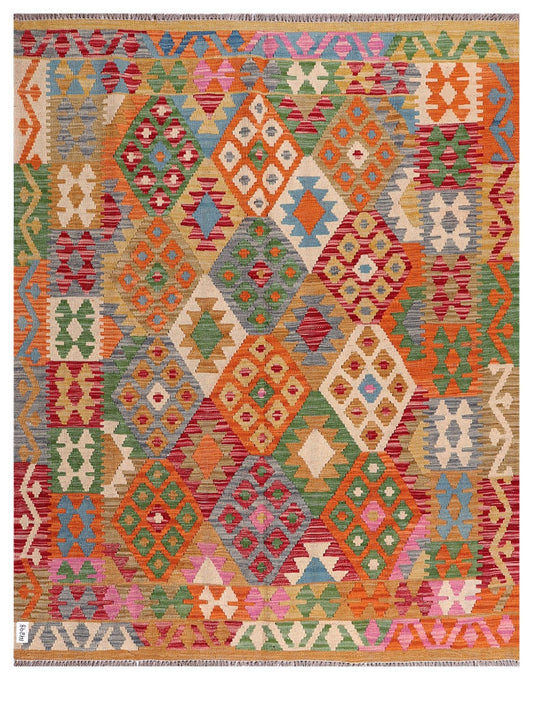 Maimana Afghanistan Kilim Rug - 194 x155 cm