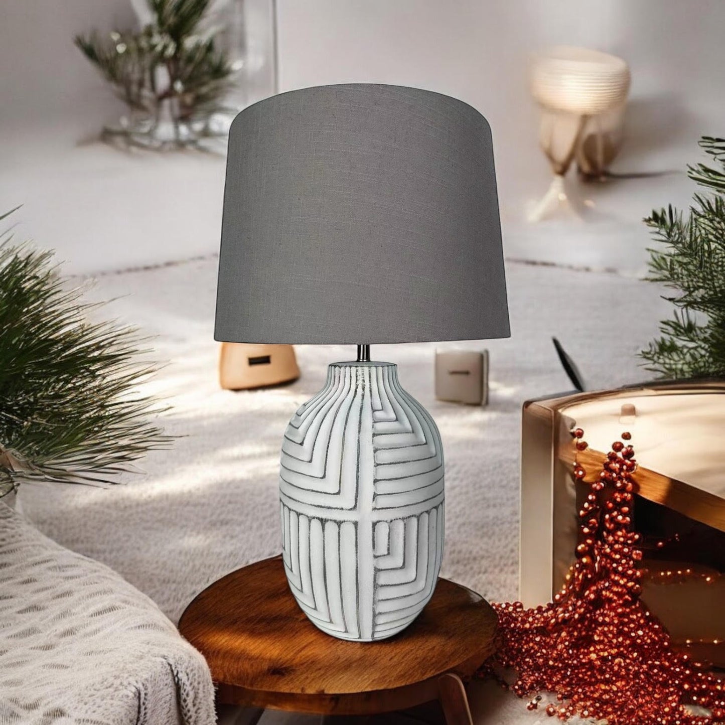 38CM LAMP AND SHADE