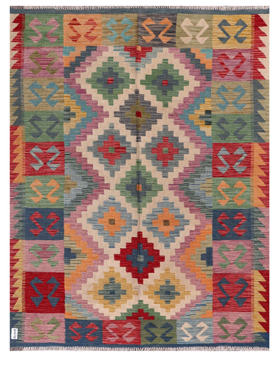 Maimana Afghanistan Kilim Rug - 207 x160 cm