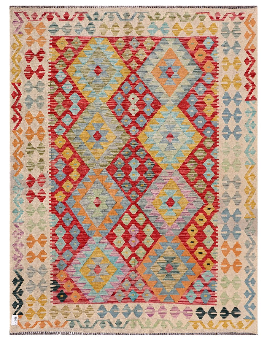 Maimana Afghanistan Kilim Rug - 202 x156 cm