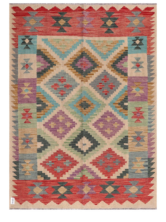 Maimana Afghanistan Kilim Rug - 204 x150 cm