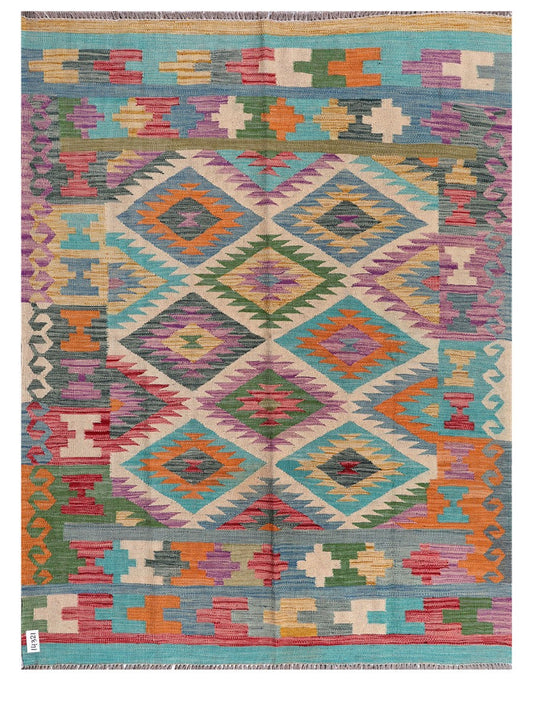 Maimana Afghanistan Kilim Rug - 188 x144 cm