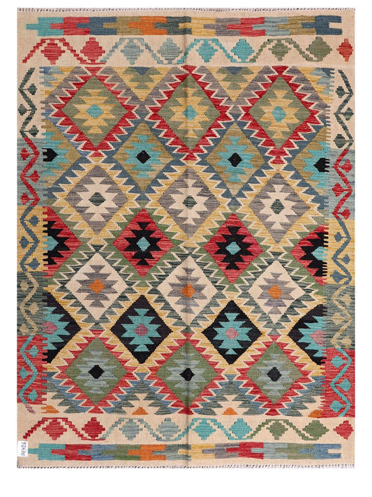 Maimana Afghanistan Kilim Rug - 204 x154 cm
