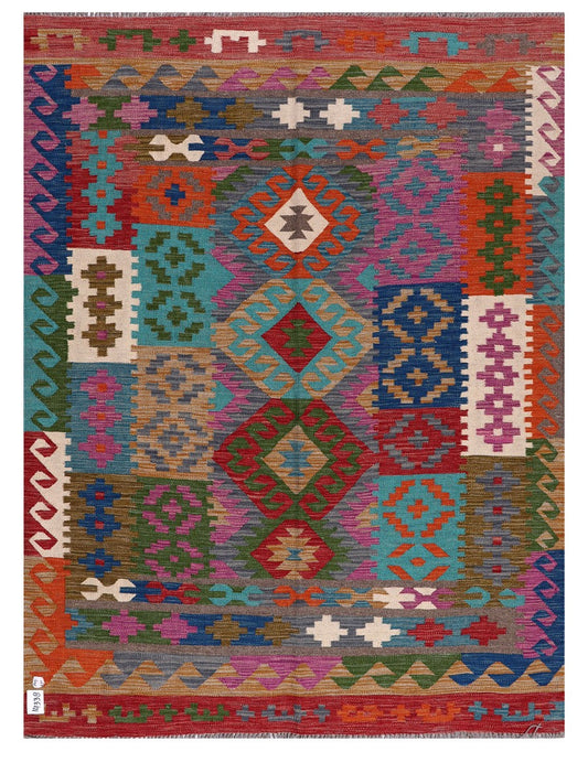 Maimana Afghanistan Kilim Rug - 195 x149 cm