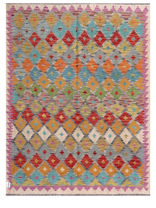 Maimana Afghanistan Kilim Rug - 194 x150 cm