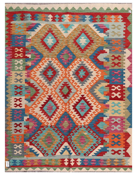 Maimana Afghanistan Kilim Rug - 201 x155 cm