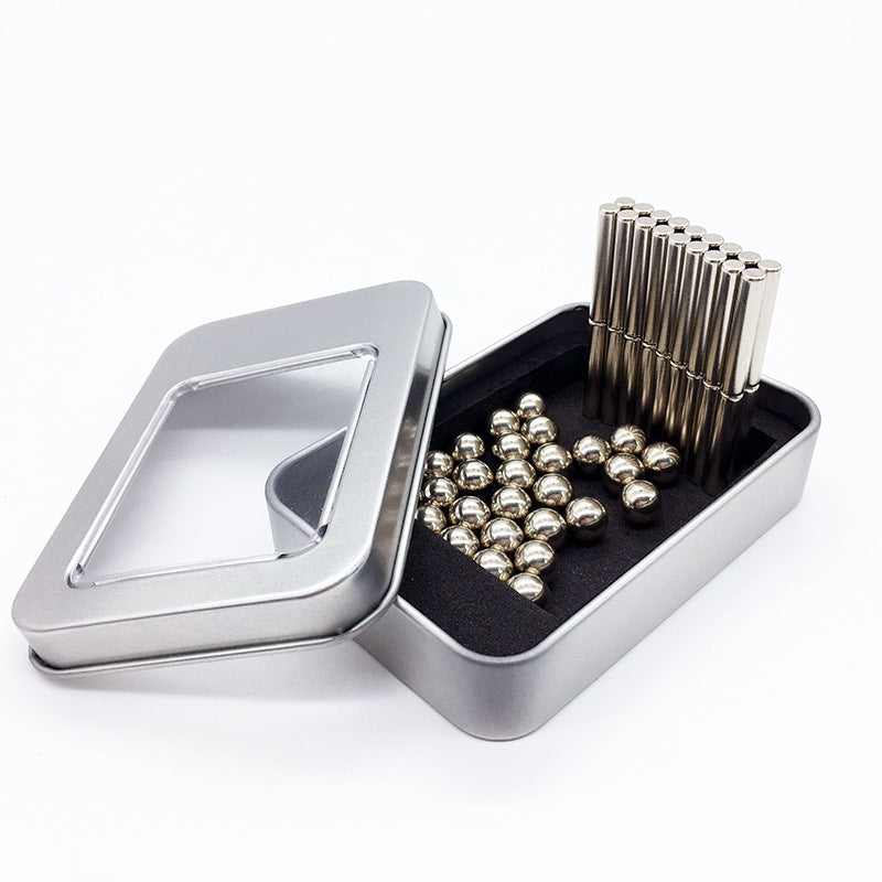 Magnet Rubik's Cube Magic Blocks Children Assembly Toys Educational Bucky Magnetic Rod Steel Ball Set Educational Toy