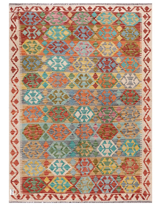 Maimana Afghanistan Kilim Rug - 197 x146 cm